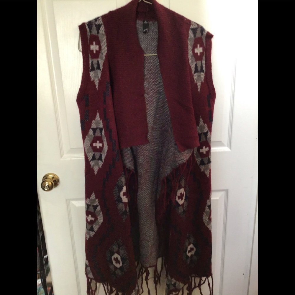 Woman’s Long sleeveless shrug cardigan XL